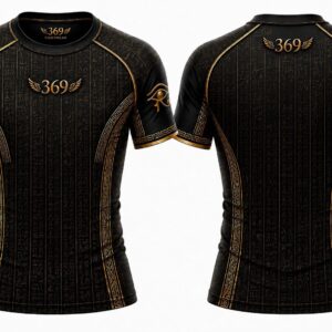 369WEAR Black Pharaoh Rash Guard – MMA & BJJ