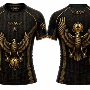 369WEAR Black Pharaoh Rash Guard – MMA & BJJ