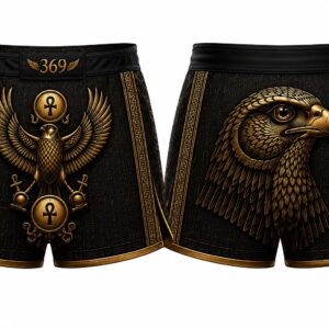369WEAR Black Pharaoh MMA & BJJ Shorts