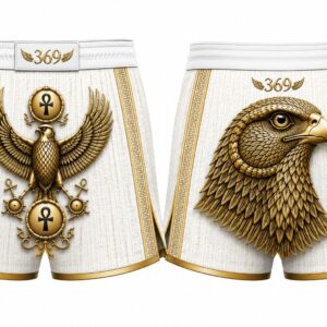 369WEAR White Pharaoh MMA & BJJ Shorts
