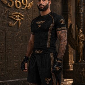 369WEAR Black Pharaoh Rash Guard + Shorts